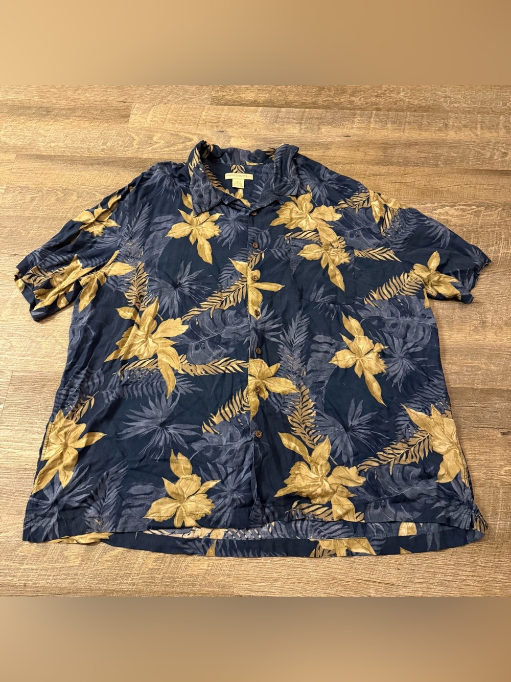 Island Passport Hawaiian Button Up Mens size 2XLT